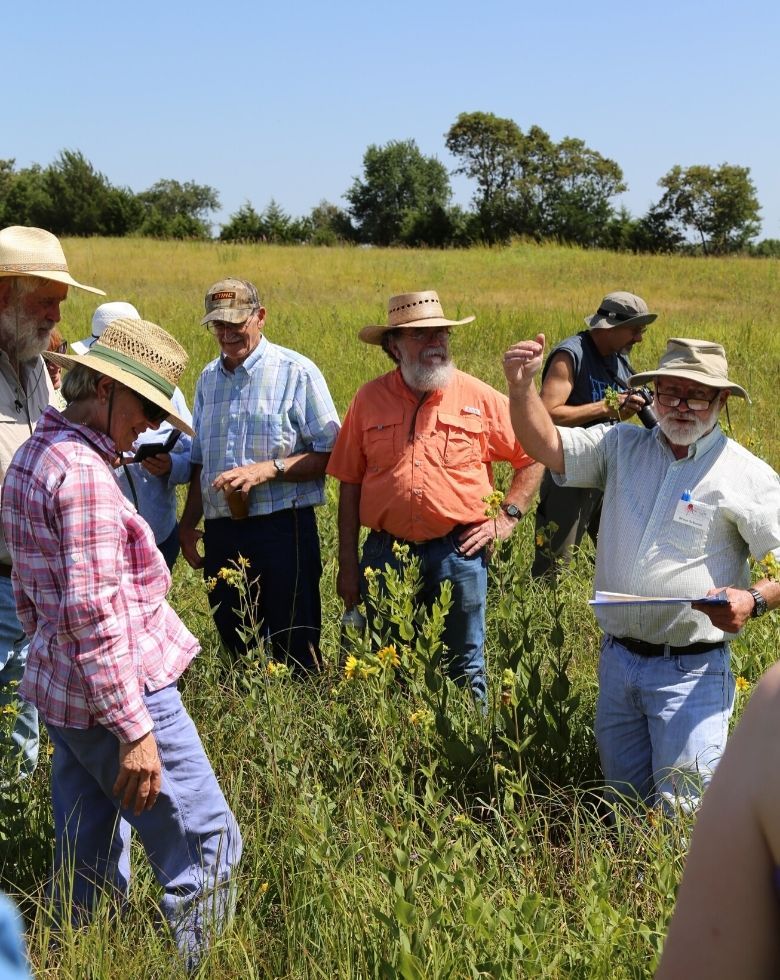 Field trip group led by Bruce Schuette
