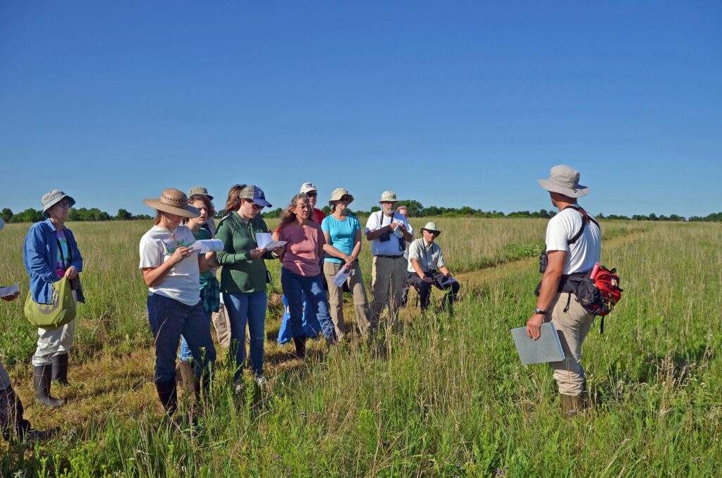 Prairie ecology tour at Linden's Carol Davit