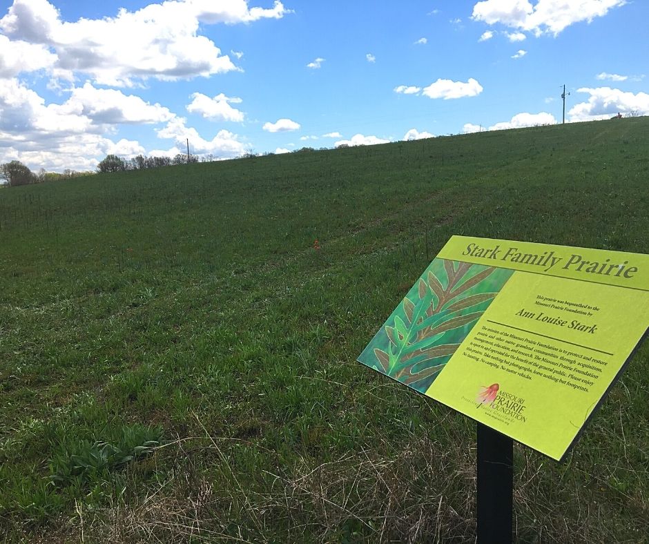 Sign at Stark Family Prairie